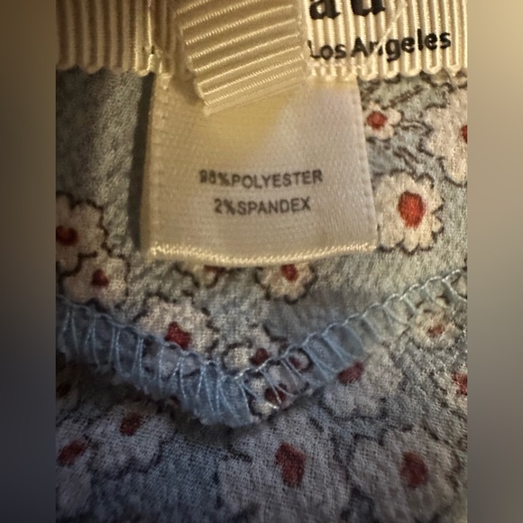 Monteau blue floral short sleeveless dress size S - Picture 6 of 7